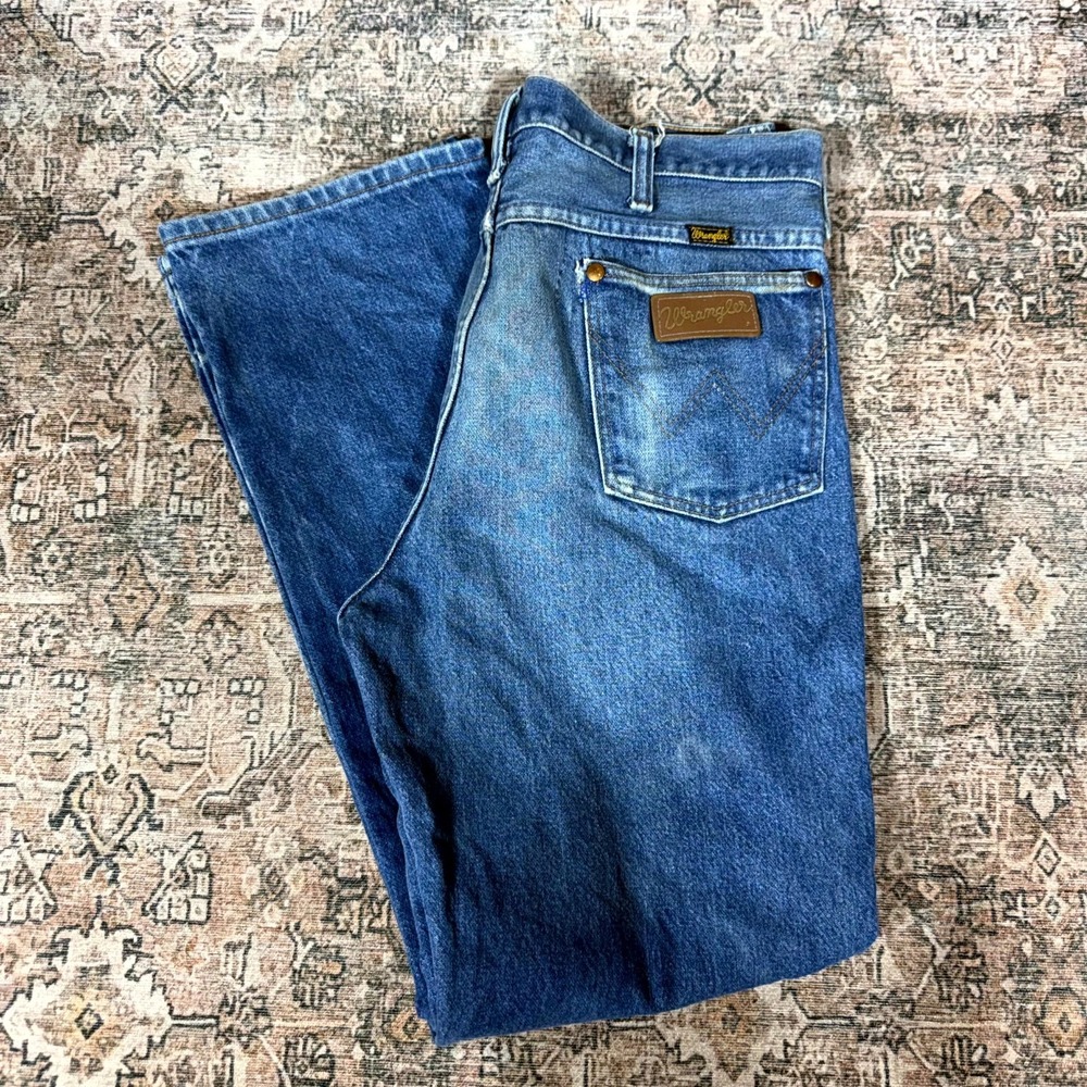 VTG Wrangler 936pwd Cowboy Cut Jeans Mens 34x29 Blue Cotton Denim Straight USA